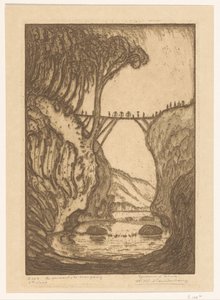 巴厘岛河谷上的木桥
危险的过渡（原标题） 作者 Wijnand Otto Jan Nieuwenkamp（艺术家签名）