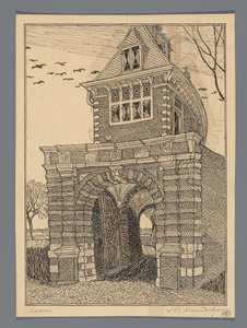 霍恩的 Oosterpoort 作者 Wijnand Otto Jan Nieuwenkamp（艺术家签名）
