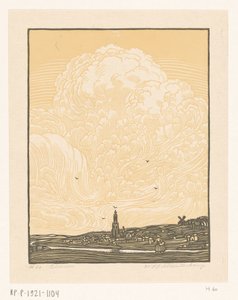 Rhenen （物品上的原标题） 作者 Wijnand Otto Jan Nieuwenkamp（艺术家签名）