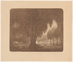 Weltevreden（物体上的原始标题） 作者 Wijnand Otto Jan Nieuwenkamp（艺术家签名）