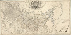 俄罗斯帝国划分为四十一国政府的地图，1796年。 作者 威尔布雷希特