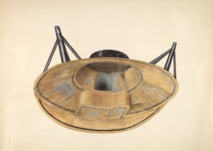 圆形锡制浴盆，约1938年。