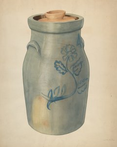陶器黄油搅拌器，约1938年。