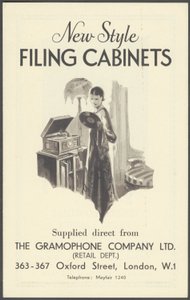 留声机公司文件柜, 1920年代