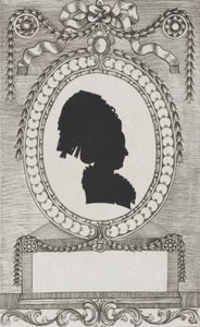 恩岑贝格伯爵夫人的剪影，Stiftsfräulein，1784-1834。 作者 威廉·阿克曼