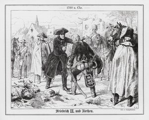 托尔高战役后的腓特烈大帝和齐腾将军