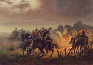 夜警，1864年至1849年意大利战役中的轻骑兵前哨 作者 威廉·埃米尔