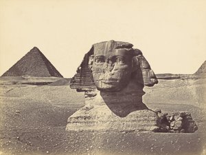 Sphynx的头部，约1860年。