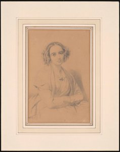 作曲家范妮·汉塞尔·门德尔松（Fanny HenselnéeMendelssohn）的画像，1805-1847年，1847年。 作者 威廉·汉瑟