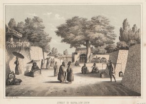 1855年，Lew Chew的Napha街 作者 威廉·约瑟夫·海涅