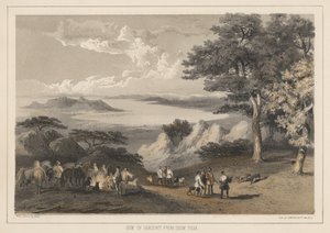 从雪峰，1855年的Hakodadi视图 作者 威廉·约瑟夫·海涅