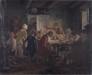 政治学院。选自 Ludvig Holberg 的《政治修补匠》第一幕第二场。