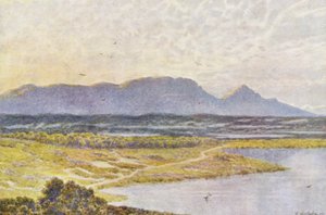 从退思坪看桌山（彩色石版画） 作者 威廉·韦斯特霍芬