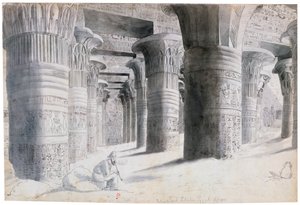 埃及Esuch的门廊》，1822年 作者 威尔金森