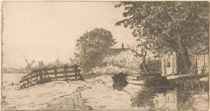 海牙宾克霍斯特区的海滨别墅 作者 Willem Adrianus Grondhout（艺术家签名）