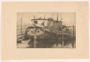 海牙拉哈文 作者 Willem Adrianus Grondhout（艺术家签名）