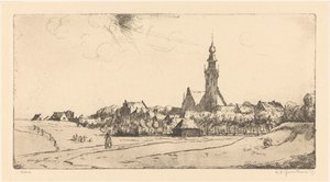 Veere（实物上的原标题） 作者 Willem Adrianus Grondhout（艺术家签名）