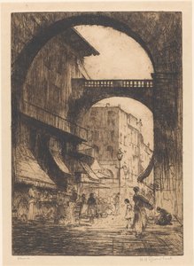 维罗纳 作者 Willem Adrianus Grondhout（艺术家签名）