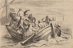 庞贝的刺杀，1634年。 作者 威廉·巴斯