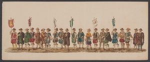 1862 年代尔夫特游行，第五组
代尔夫特皇家学院第四届艺术节 - 1862 年 - 盛装游行（实物上的系列名称）
