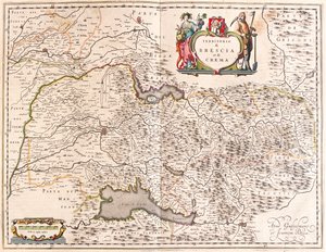 意大利克雷马的布雷西亚，阿姆斯特丹威廉-布劳的 "Theatrum Orbis Terrarum, sive Atlas Novus "中 作者 威廉·布劳