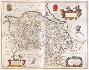 登比和弗林特希，载于威廉-布劳的 "Theatrum Orbis Terrarum, sive Atlas Novus"，阿姆斯特丹