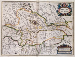 意大利曼图亚公国，威廉-布劳（1571-1638）绘制的地图。