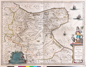 意大利福贾，阿姆斯特丹 Willem Blaeu 的 "Theatrum Orbis Terrarum, sive Atlas Novus "中 作者 威廉·布劳