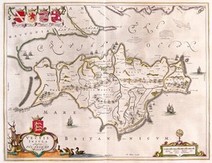 怀特岛，载于威廉-布劳（Willem Blaeu）的 "Theatrum Orbis Terrarum, sive Atlas Novus"，阿姆斯特丹