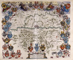 德国地图，约1644-1645年 作者 威廉·布劳