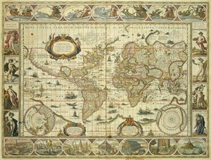 Nova Orbis Geographica ac Totius Terrarum Hydrographica，Willem Janszoon Blaeu（1571-1638），阿姆斯特丹