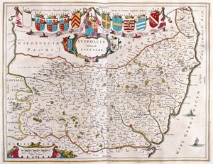萨福克，阿姆斯特丹 Willem Blaeu 的《Theatrum Orbis Terrarum, sive Atlas Novus》中 作者 威廉·布劳