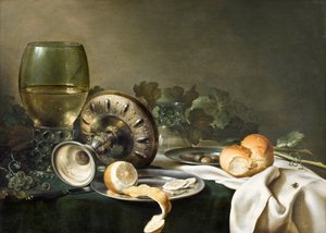 静物画 作者 威廉·克拉斯（Willem Claesz）。赫达