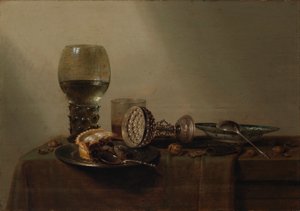静物》，1637年。 作者 威廉·克拉斯（Willem Claesz）。赫达