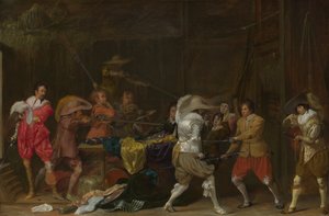 1623年，士兵在谷仓中为战利品而战