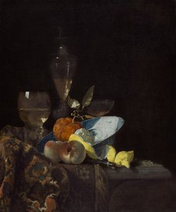 静物，约1660年。 作者 威廉·卡尔夫