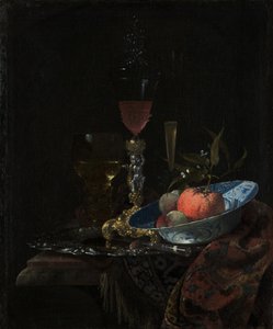 酒杯和一碗水果，1663年