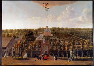 泽兰德（荷兰）的 Munnikenhof 物业景观 威廉·谢林克斯（Willem Schellinks，1627-1678 年）17 世纪米德尔堡的画作。 泽兰丹博物馆 作者 威廉·斯切林克斯