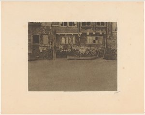 多德雷赫特 Voorstraat 463、461 和 459 的后立面 作者 Willem Witsen（艺术家签名）