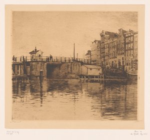 阿姆斯特丹 Kraansluis 景观 作者 Willem Witsen（艺术家签名）