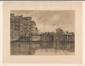 阿姆斯特丹 Kraansluis 景观 作者 Willem Witsen（艺术家签名）