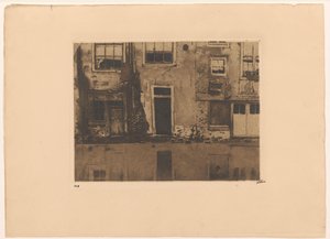 阿姆斯特丹 Zeedijk 后方的景观 作者 Willem Witsen（艺术家签名）