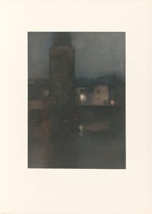 阿姆斯特丹的 Montelbaanstoren 夜景 作者 威廉·阿诺杜斯·维特森