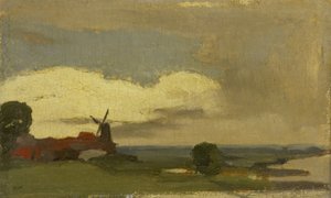 Wijk bij Duurstede 磨坊的景观 作者 威廉·阿诺杜斯·维特森