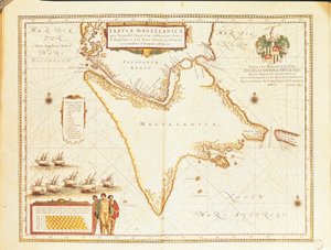 麦哲伦海峡，摘自Willem和Joan Blaeu的Theatrum Orbis Terrarum。 作者 威廉和琼·布劳