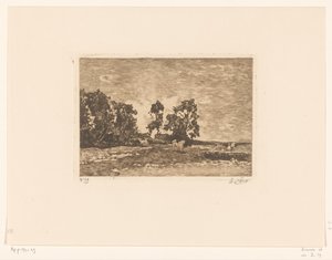 有牛的草地（原标题） 作者 Willem de Zwart（艺术家签名）