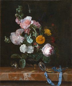 Vanitas 花静物，c.1656-1657（布面油画） 作者 威廉·范·阿尔斯特