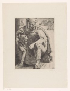 猎人与狗 作者 Willem van Konijnenburg（艺术家签名）