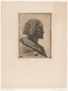 埃及男子的肖像 埃及人（原名） 作者 Willem van Konijnenburg（艺术家签名）