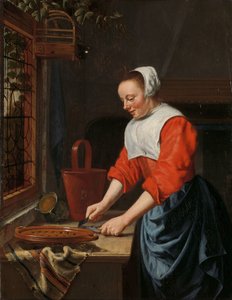 女仆 作者 威廉·范·奥德克尔肯（归因于）